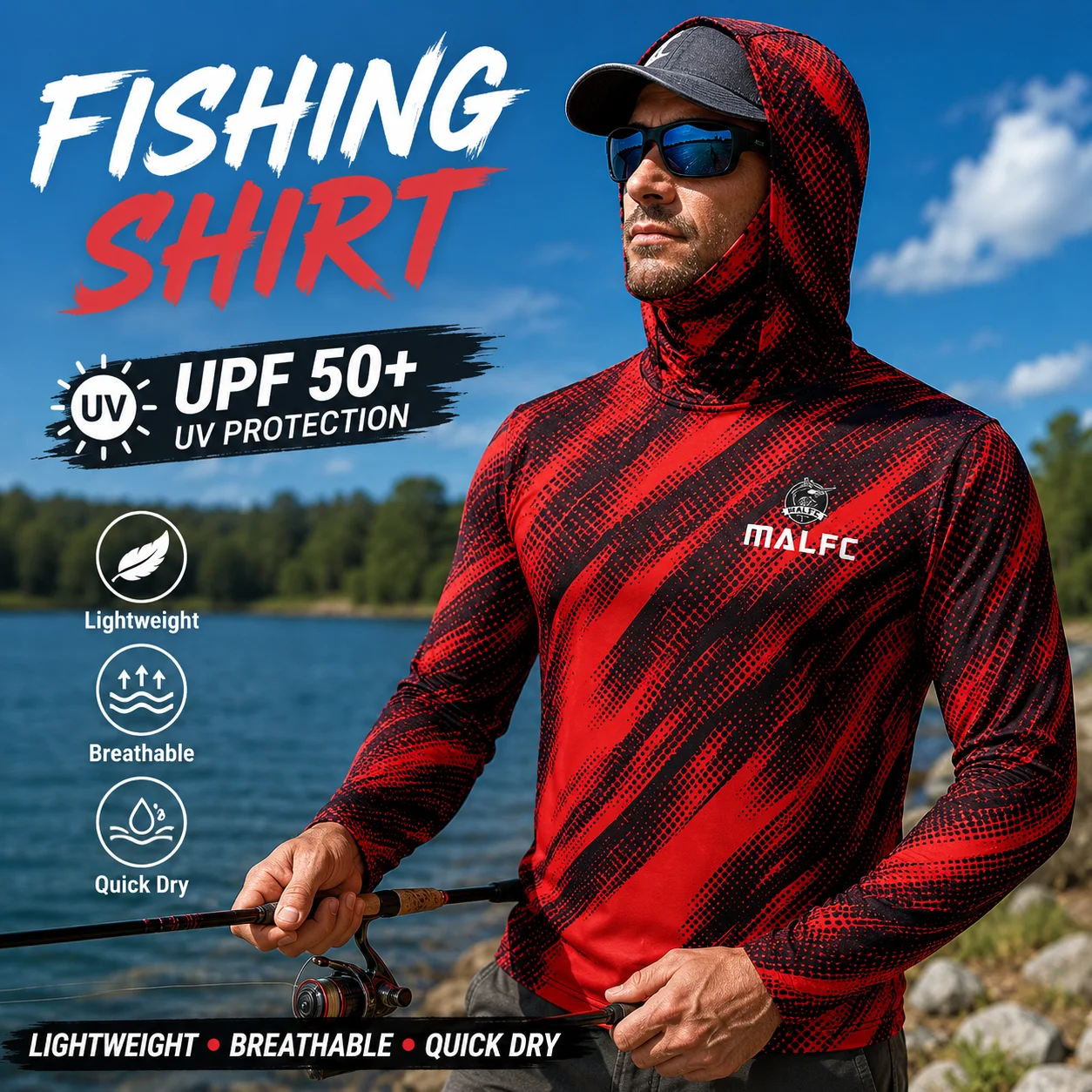 남성용 UPF 50+ 자외선 차단 기능성 후드형 얼굴  - Fishing Shirt Uv Protection 리뷰 및 가격