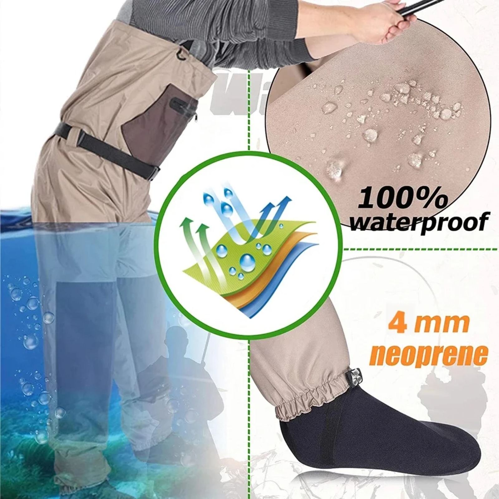고츄어 남녀 공용 통기성 체스트 웨이더 3중 방수 플라 - Fishing Waders 리뷰 및 가격